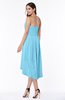 Informal A-line Sleeveless Half Backless Asymmetric Bridesmaid Dresses