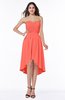 Informal A-line Sleeveless Half Backless Asymmetric Bridesmaid Dresses