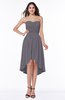 Informal A-line Sleeveless Half Backless Asymmetric Bridesmaid Dresses