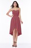 Informal A-line Sleeveless Half Backless Asymmetric Bridesmaid Dresses