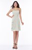 Modern Sheath Strapless Zipper Mini Ribbon Plus Size Bridesmaid Dresses