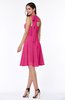 Cute Halter Sleeveless Half Backless Mini Plus Size Bridesmaid Dresses