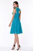Cute Halter Sleeveless Half Backless Mini Plus Size Bridesmaid Dresses