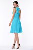 Cute Halter Sleeveless Half Backless Mini Plus Size Bridesmaid Dresses