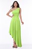 Simple Asymmetric Neckline Sleeveless Half Backless Chiffon Asymmetric Plus Size Bridesmaid Dresses