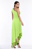 Simple Asymmetric Neckline Sleeveless Half Backless Chiffon Asymmetric Plus Size Bridesmaid Dresses