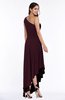 Simple Asymmetric Neckline Sleeveless Half Backless Chiffon Asymmetric Plus Size Bridesmaid Dresses