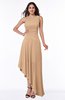 Simple Asymmetric Neckline Sleeveless Half Backless Chiffon Asymmetric Plus Size Bridesmaid Dresses