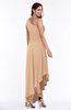 Simple Asymmetric Neckline Sleeveless Half Backless Chiffon Asymmetric Plus Size Bridesmaid Dresses