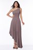 Simple Asymmetric Neckline Sleeveless Half Backless Chiffon Asymmetric Plus Size Bridesmaid Dresses