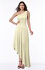 Simple Asymmetric Neckline Sleeveless Half Backless Chiffon Asymmetric Plus Size Bridesmaid Dresses