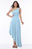 Simple Asymmetric Neckline Sleeveless Half Backless Chiffon Asymmetric Plus Size Bridesmaid Dresses