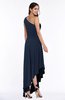 Simple Asymmetric Neckline Sleeveless Half Backless Chiffon Asymmetric Plus Size Bridesmaid Dresses