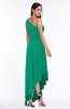 Simple Asymmetric Neckline Sleeveless Half Backless Chiffon Asymmetric Plus Size Bridesmaid Dresses