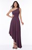 Simple Asymmetric Neckline Sleeveless Half Backless Chiffon Asymmetric Plus Size Bridesmaid Dresses