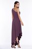 Simple Asymmetric Neckline Sleeveless Half Backless Chiffon Asymmetric Plus Size Bridesmaid Dresses