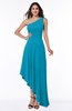 Simple Asymmetric Neckline Sleeveless Half Backless Chiffon Asymmetric Plus Size Bridesmaid Dresses