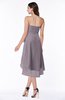 Romantic A-line Sleeveless Zip up Hi-Lo Ribbon Plus Size Bridesmaid Dresses