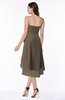 Romantic A-line Sleeveless Zip up Hi-Lo Ribbon Plus Size Bridesmaid Dresses