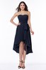 Romantic A-line Sleeveless Zip up Hi-Lo Ribbon Plus Size Bridesmaid Dresses