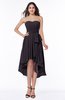 Romantic A-line Sleeveless Zip up Hi-Lo Ribbon Plus Size Bridesmaid Dresses