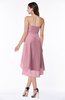 Romantic A-line Sleeveless Zip up Hi-Lo Ribbon Plus Size Bridesmaid Dresses