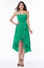 Romantic A-line Sleeveless Zip up Hi-Lo Ribbon Plus Size Bridesmaid Dresses