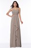 Traditional Strapless Zip up Chiffon Floor Length Plus Size Bridesmaid Dresses
