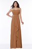 Traditional Strapless Zip up Chiffon Floor Length Plus Size Bridesmaid Dresses
