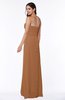 Traditional Strapless Zip up Chiffon Floor Length Plus Size Bridesmaid Dresses