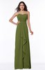 Traditional Strapless Zip up Chiffon Floor Length Plus Size Bridesmaid Dresses