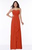 Traditional Strapless Zip up Chiffon Floor Length Plus Size Bridesmaid Dresses