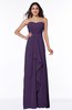 Traditional Strapless Zip up Chiffon Floor Length Plus Size Bridesmaid Dresses