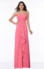 Traditional Strapless Zip up Chiffon Floor Length Plus Size Bridesmaid Dresses