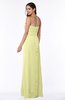 Traditional Strapless Zip up Chiffon Floor Length Plus Size Bridesmaid Dresses