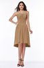Cute Strapless Sleeveless Zipper Chiffon Hi-Lo Plus Size Bridesmaid Dresses