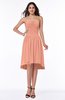 Cute Strapless Sleeveless Zipper Chiffon Hi-Lo Plus Size Bridesmaid Dresses