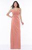 Sexy Sheath Strapless Half Backless Floor Length Pleated Plus Size Bridesmaid Dresses
