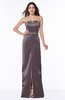 Glamorous Column Strapless Sleeveless Floor Length Split-Front Plus Size Bridesmaid Dresses