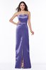 Glamorous Column Strapless Sleeveless Floor Length Split-Front Plus Size Bridesmaid Dresses