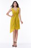 Cute A-line Sleeveless Chiffon Ruching Plus Size Bridesmaid Dresses