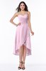 Plain Asymmetric Neckline Sleeveless Chiffon Pleated Plus Size Bridesmaid Dresses