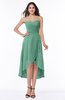 Plain Asymmetric Neckline Sleeveless Chiffon Pleated Plus Size Bridesmaid Dresses
