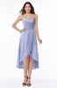 Plain Asymmetric Neckline Sleeveless Chiffon Pleated Plus Size Bridesmaid Dresses