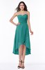 Plain Asymmetric Neckline Sleeveless Chiffon Pleated Plus Size Bridesmaid Dresses