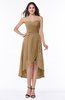 Plain Asymmetric Neckline Sleeveless Chiffon Pleated Plus Size Bridesmaid Dresses