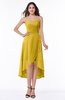 Plain Asymmetric Neckline Sleeveless Chiffon Pleated Plus Size Bridesmaid Dresses