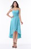 Plain Asymmetric Neckline Sleeveless Chiffon Pleated Plus Size Bridesmaid Dresses