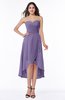Plain Asymmetric Neckline Sleeveless Chiffon Pleated Plus Size Bridesmaid Dresses