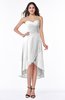 Plain Asymmetric Neckline Sleeveless Chiffon Pleated Plus Size Bridesmaid Dresses